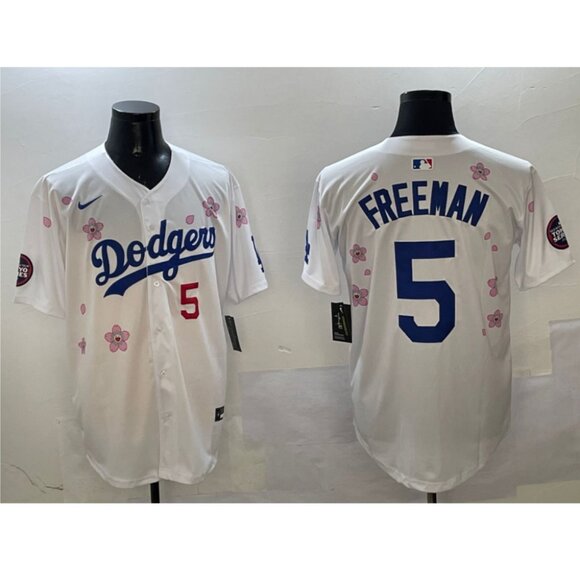 Mens Youths Kids Womens Freddie Freeman Takashi Murakami Tokyo Jersey White Stit